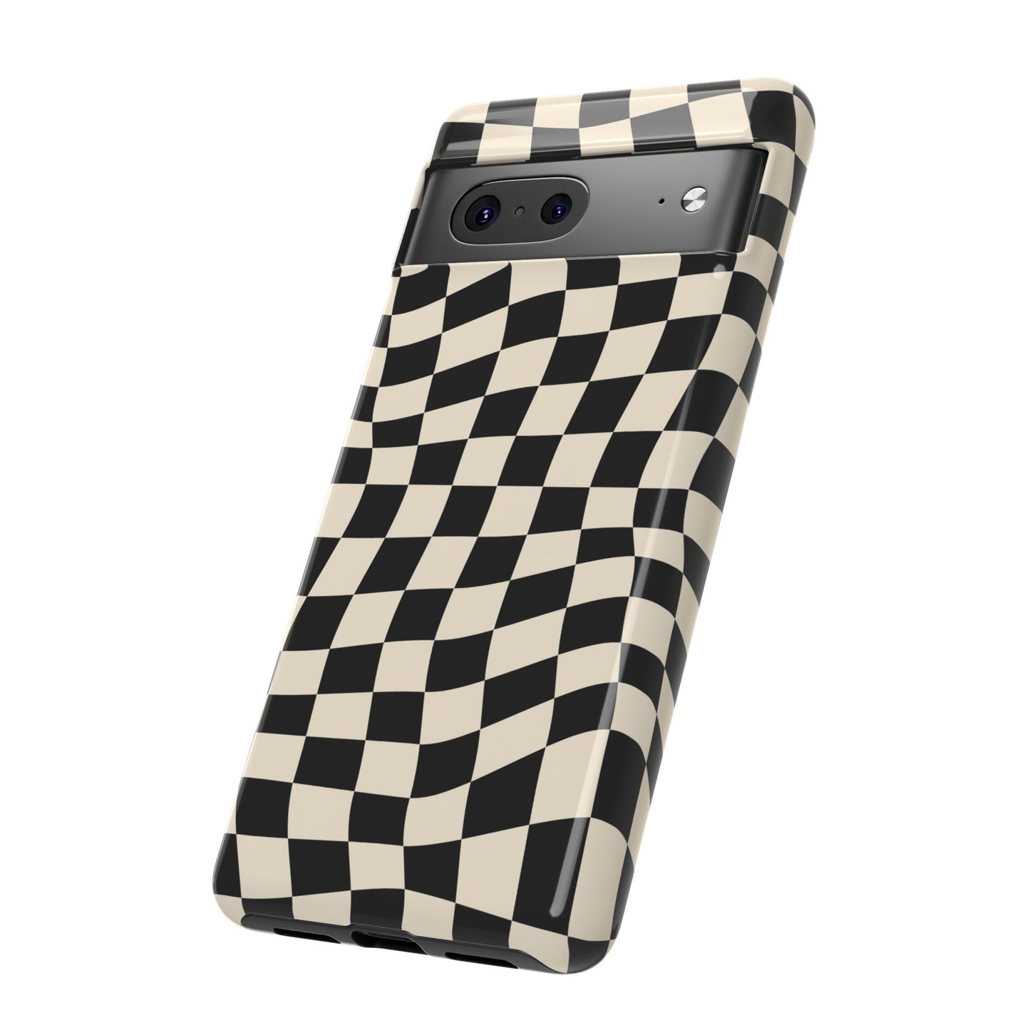 Wavy Chequered Print Google Pixel Tough Phone Case