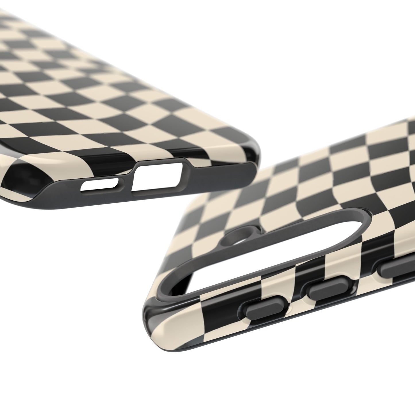 Wavy Chequered Print Samsung Tough Phone Case