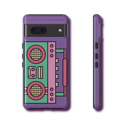 Retro Stereo Print Google Pixel Tough Phone Case